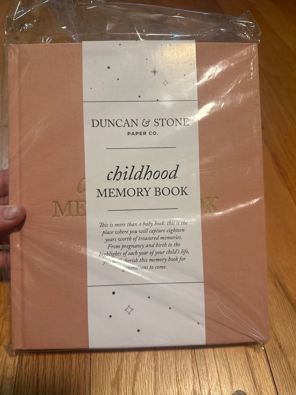 NEW Duncan & Stone Childhood Memory Book Birth to Age 18 Pink Peach Keepsake